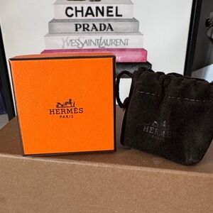 Hermès Orange Box with Brown Pouch / NWOT